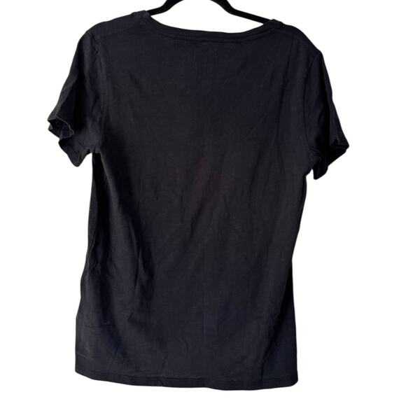 NWOT American Giant Women’s Premium Slub V Neck Tee Black Women’s Size Large - Picture 4 of 7